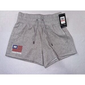 Under Armour Womens XS Freedom Fleece Shorts Grey America Fourth If July 🇺🇸